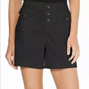 INC Black ‘Tribe’ Cuffed Shorts Deep Black Size 8